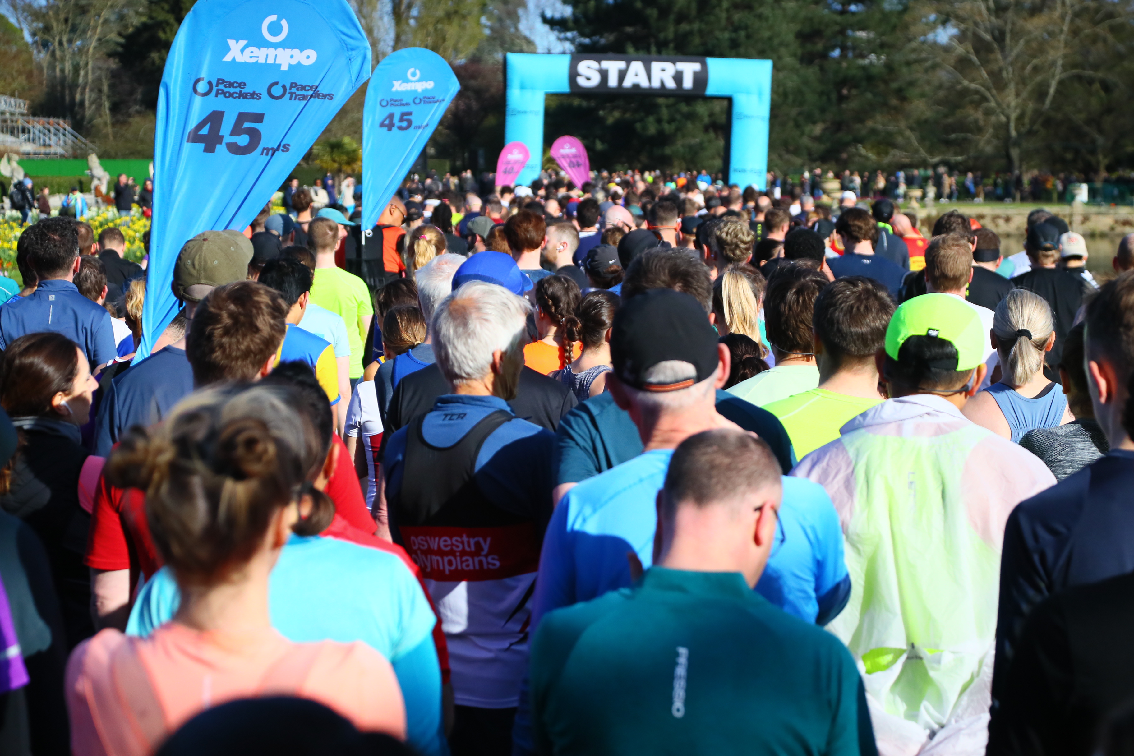 Runner at finish line
